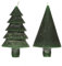 NaDeco Tannenbaum-Kerze, Packung mit 2 Stück, Höhe ca. 12cm, Durchmesser ca. 7cm, viele Farben erhältlich | Tannenbaumkerze | Weihnachtskerze | Christbaumkerze | Dekokerze, Farbe:Dunkelgrün