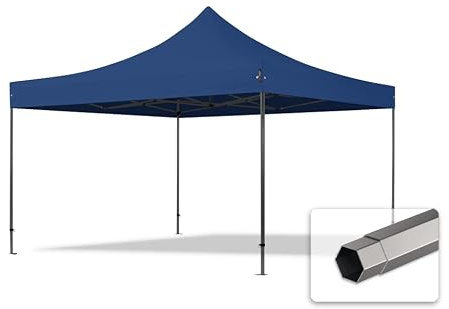 TOOLPORT Faltzelt Partyzelt 4x4m - ohne Seitenteile Premium Dach Faltpavillon Pavillon blau