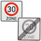 Original 2 x Verkehrszeichen Nr. 274.1 30 Zone und 274.2-20 Ende 20 Zone 600 mm Verkehrsschild Schild Geburtstagsschild nach StVO mit RAL Temposchild