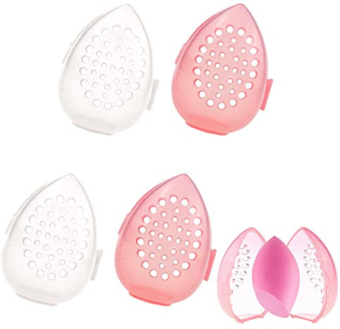 4 PACK Makeup Sponge Beauty Blender Container Travel Case for Drying and Storing Makeup Beauty Foundation Sponge