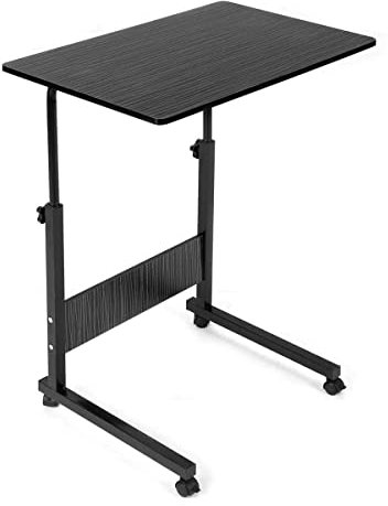 TAISK Escritorio de Ordenador de 40X60 Cm de Altura Ajustable Escritorio de Ordenador portátil Mesa para sofá y Cama diseño de 4 Rodillos Puede deslizarse