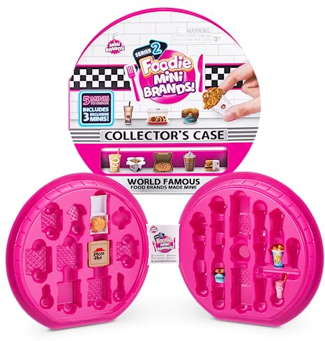 Mini Brands Foodie Series 2 Estuche de coleccionista por ZURU Real Miniature Fast Food Brands Juguete Coleccionable, 5 Marcas misteriosas para niñas, Adolescentes, Adultos, coleccionistas