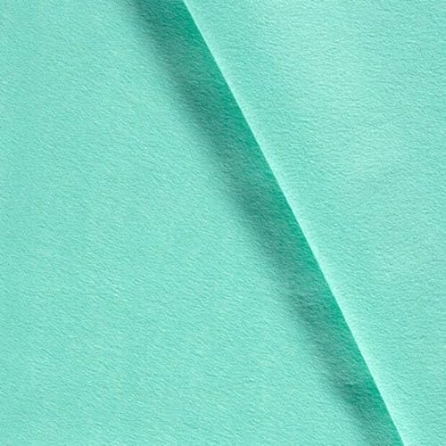 Bastelfilz Meterware - Filzstoff basteln - Dicker Filz Uni - Taschenfilz nähen - robuster Nadelfilz - Dicker Dekofilz einfarbig - 3 mm DICK *** 50 cm x 90 cm ***, Farbe: 022 Mint