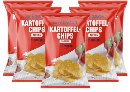 by Amazon Patatas Fritas Pimentón, 200g (Paquete de 5)