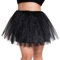 PLIKSUVER Damen Tüllrock Tütü Rock Minirock 4 Lagen Tanzkleid Cosplay Ballkleid Abendkleid für Party (Schwarz)