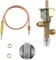 gohantee LPG Safety Control Valve Kit, Low Pressure Propane Flame Failure Safety Control Valve 5/8”-18UNF (3/8 Flare Inlet & Outlet) with Thermocouple Knob Switch Kit for Propane Fire Pit, Fireplace