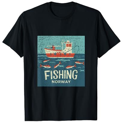 Angeln in Norwegen Boot Rute T-Shirt