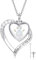 REDSUN Urne Kette für Asche,925 Sterling Silber Herzförmig Urnenkette Cremation Halskette mit Opal Hundepfotenabdruck Urne Anhänger Medaillon Kette EinäscherungSchmuck Geschenke für Damen