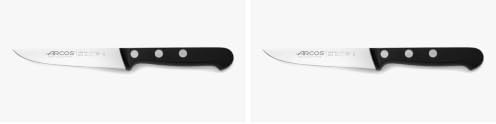 Arcos Serie Universal - Cuchillo para Verduras Cuchillo Mondador, Hoja de Acero Inoxidable NITRUM 100 mm, Mango de Polioximetileno (POM), Color Negro (Paquete de 2)