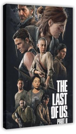 The Last of Us Teil II Poster (16), Leinwand-Poster, Wandkunst, Dekordruck, Bild, Gemälde für Wohnzimmer, Schlafzimmer, Dekoration, Rahmenstil, 50 x 75 cm