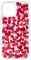 IDEAL OF SWEDEN Durchsichtige Handyhülle mit erhöhten Kanten und natürlichen Blütenblättern, fallgetesteter Schutz mit transparentem Finish für iPhone 15 (Red Roses)