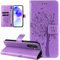 Dcjlbo Coque pour Samsung Galaxy A55 5G Etui Coque Portefeuille Cuir avec Motif Porte Carte à Rabat Magnétique Clapet Housse Protection Flip Case Cover Étui Coque pour Samsung Galaxy A55 5G-Violet