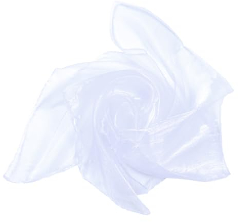 Whakano 10 Stück Square Jongliertücher Seidentücher Chiffontücher,Performance Tanztücher,Gymnastiktücher Jonglier Tücher Schals für Tanzen,Jonglieren,Sensorisches,Tanztücher,60cm,Weiß