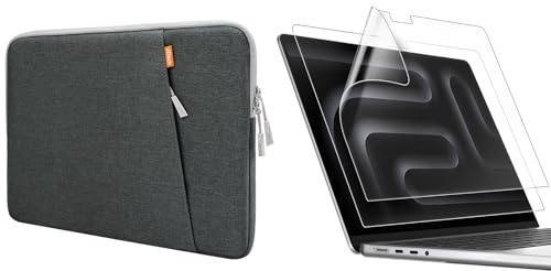 JETech for MacBook Pro 14-Inch (M1-M5, 2021-2026) Laptop Sleeve and Matte Screen Protector Bundle