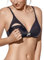 Generico Alba Reggiseno Imbottito Allattamento Mamma Senza Ferretto con Comoda Apertura Coppa C (IT, Numero, 2, Regular, Regular, Nero)