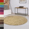 casa pura Teppich rund 200cm Durchmesser, beige weicher & Flauschiger Shaggy Hochflor Wohnteppich für Wohnzimmer, Schlafzimmer, Flur, Kinderzimmer Teppich Flur mit Anti-Rutsch Unterseite Barcelona