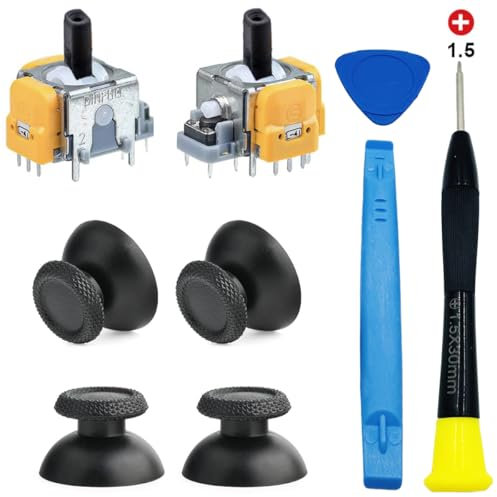 BlueMW 9 en 1 Kit de Réparation pour PS5 Manette, Hall Effect Joysticks de Rechange pour Manette PS5 DualSense Joystick Analogique de Remplacement