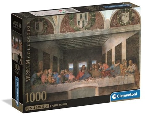 Clementoni Puzzle 1000 pieces, Museum Collection The Last Supper, Puzzle for Adults 14-99 Years, Compact box, Made in Italy, 39965
