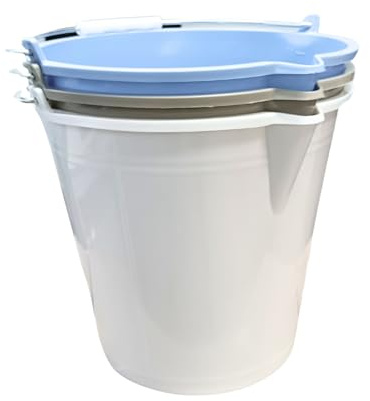 Ecoplast Eimer 10 Liter mit ergonomischem Griff und Ausgießer, Rosa, 30 x 28 cm