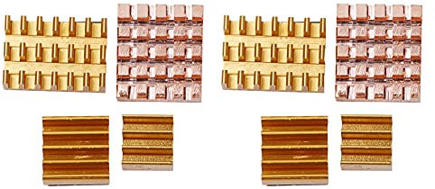 Mipanero de Aluminio de Cobre CPU Enfriador Adhesivo 4B 8 Piezas de Oro Metal Adecuado