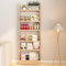 MYOYAY Libreria per bambini dietro la porta, montaggio a parete, 6 ripiani, organizer per giocattoli e libri, salvaspazio, in legno massiccio, per camera da letto, soggiorno, ufficio