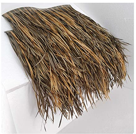 WJFTODAY Techo de Paja sintética Simulación de Paja de Palma Azulejo de Paja Artificial Paja Falsa Techo al Aire Libre Paja Artificial ignífuga Hierba Falsa de plástico 47x50 cm para Bar Jardín Patio