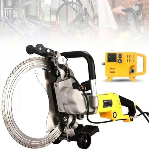 Ring Power Cutter Saw,Concrete Ring Saw,Electric Brushless Circular Saw 5000w Electric Wall Cutting Machine for Reinforced Concrete Masonry and Natural Stone,Cutting Depth 290mm,AC8500