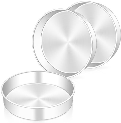 Homikit 9 Inch Cake Tin Set of 3, Stainless Steel Round Cake Baking Pans