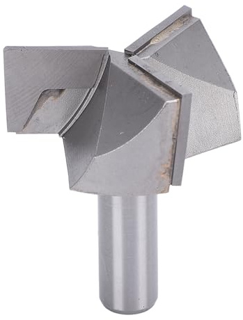 Fafeicy 1/2-Zoll-Fräser für die Bodenreinigung mit Rundem Schaft, 3-schneidiger Schlitzfräser mit Geschweißten Klingen aus YG8-Legierung für Holzbearbeitung, CNC-Handoberfräse, 50 Mm