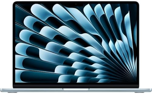 Apple MacBook Air (13, Apple M4 Chip mit 10‑Core CPU und 8‑Core GPU, 16GB Gemeinsamer Arbeitsspeicher, 256 GB) - Himmelblau - QWERTY Tastatur