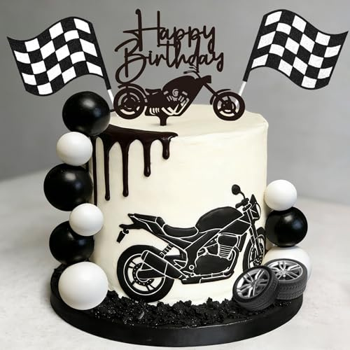 Motorrad-Kuchendekoration, Motocross-Geburtstagsparty-Dekorationen, Motorradmann, Geburtstag für Dirtbike-Dekor