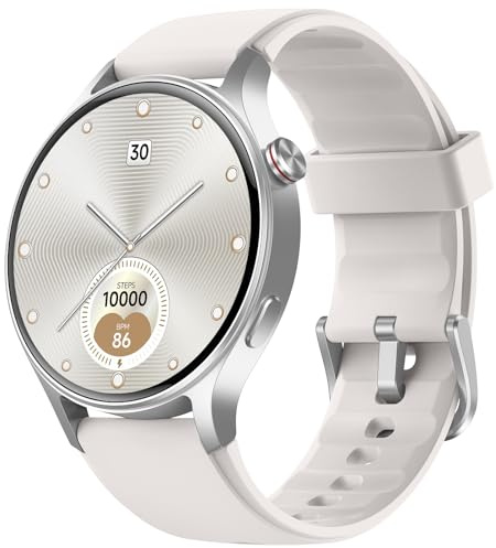 aeac Smart Watch for Women, 1.32'' AMOLED Ultra-Clear Screen Activity Trackers with Heart Rate/Sleep/SpO2 Monitor, Smartwatch for iPhone/Samsung/Android, 110+ Sport Modes 3ATM Waterproof (Gray)