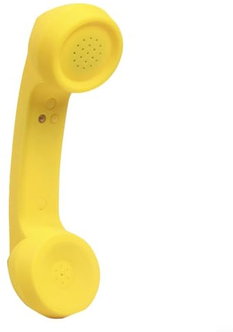 EXTRWORY Kabelloser Bluetooth-kompatibler Retro-Telefonhörer mit externem Mikrofon für Handys und Computer (gelb)