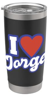 Ich liebe Jorge Doppelwandiger Edelstahl-Thermobecher
