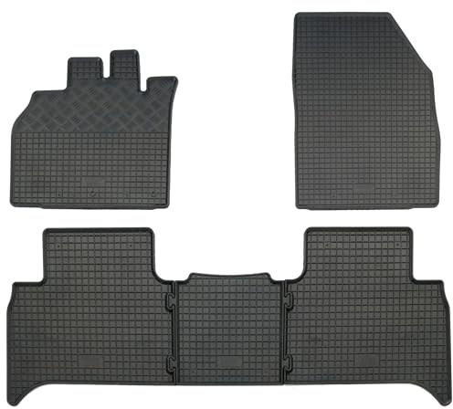 AD Tuning Gummifußmatten Set 5-TLG für Renault Senic + Grand Scenic (2009-) | Passgenau, Allwetter-Automatten, wasserdicht, rutschfest, pflegeleicht, robust, langlebig