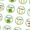 48 moderne Design Etiketten, rund/Viel Glück - bunter Mix/Geschenk-Aufkleber/Sticker