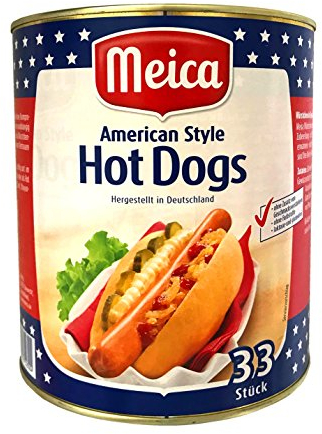 Würstchen HOT DOGS American Style (2900 g / 33 Stück) GASTRONOMIE SPITZENQUALITÄT