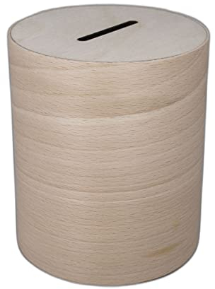 Wooden World - Wooden piggy bank in the shape of a tin money box