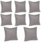 WOLTU® 8X Kissenbezug Kissenhülle 100% Baumwolle mit Reissverschluss, 8er Set Sofakissen Dekokissen Kopfkissen Hülle Bezüge Bezug, 40x40 cm, Dunkel Grau