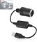 Puerto USB para Encendedor de Cigarrillos de Coche de 12V Cable Adaptador convertidor de Cabeza Femenina Faros Linternas