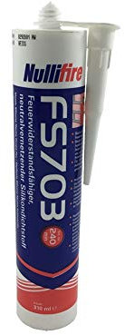 Nullifire FS703, bis zu 240min feuerfestes neutrales Brandschutzsilikon 310ml