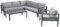 greemotion Lounge-Set Levante, Gartenmöbel-Set aus Aluminium in Anthrazit, Design-Sitzgruppe für indoor und outdoor, inklusive Kissen in Grau