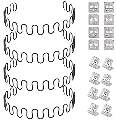 Carkio Ersatz-Federn für Sofa, 4 Stück, 31in (78.74 cm) Feder mit 16 Stück S-Clips, 4,0 Draht-Durchmesser, Reparatur-Set für Sofa in Möbel, Innendekoration, Auto oder Anderen Anwendungen