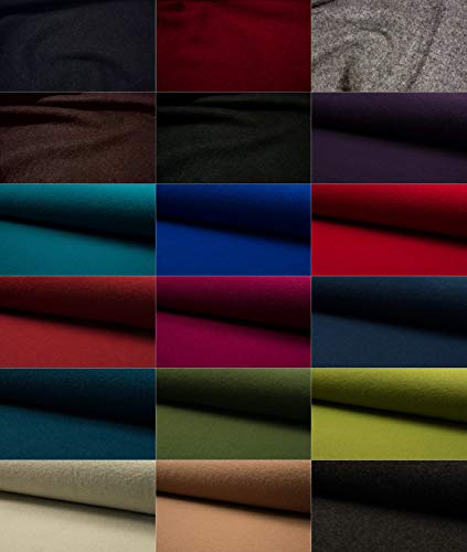 FABRICS-CITY EDEL WALKLODEN STOFF 620G 100% SCHURWOLLE STOFFE, 5049 (Anthrazit)