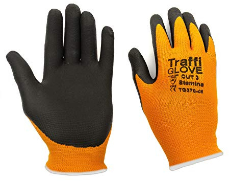 Traffiglove TG370 Stamina Resistant Cut Level 3 Safety Scaffolding Work Gloves Size 8 x5