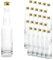 Lot de 25 petites bouteilles en verre 100 ml avec bouchon à vis PP22 doré – Bouteilles vides à remplir, par exemple bouteilles de vin, bouteilles d'alcool, bouteilles d'alcool