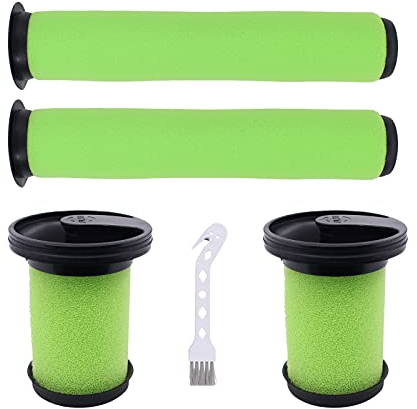HouYeen 4Pcs Stick Filters and Washable Foam filter for Gtech Air Ram MK2 K9 Handheld Cordless Vacuum Cleaner Vac Spares with Cleaning Brush
