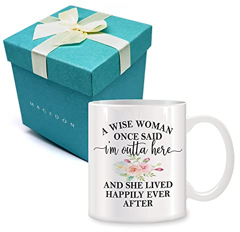 Retirement Gifts for Women, Ceramic Coffee Mug 11oz - A Wise Woman Once Said Funny Leaving Gifts for Colleagues, Funny Mugs for Women Sister and Friend, Retirement Leaving Presents Ideas