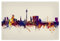 artboxONE Poster 30x20 cm Städte Düsseldorf Germany Skyline Autumn - Bild düsseldorf City Cityscape