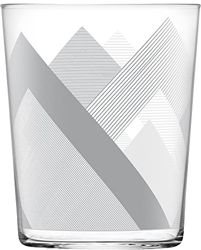 LSA International Peaks Trinkglas, 560 ml, Graphit, 4 Stück, mundgeblasenes und handgefertigtes Glas, PK04